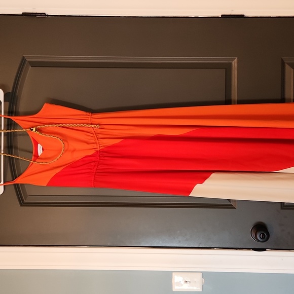 Calvin Klein orange maxi dress - Picture 1 of 5